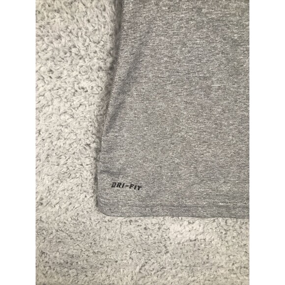 Nike Dri Fit U.S. Navy V Neck T Shirt Womens Size Small Gray Athletic Logo - Picture 4 of 8